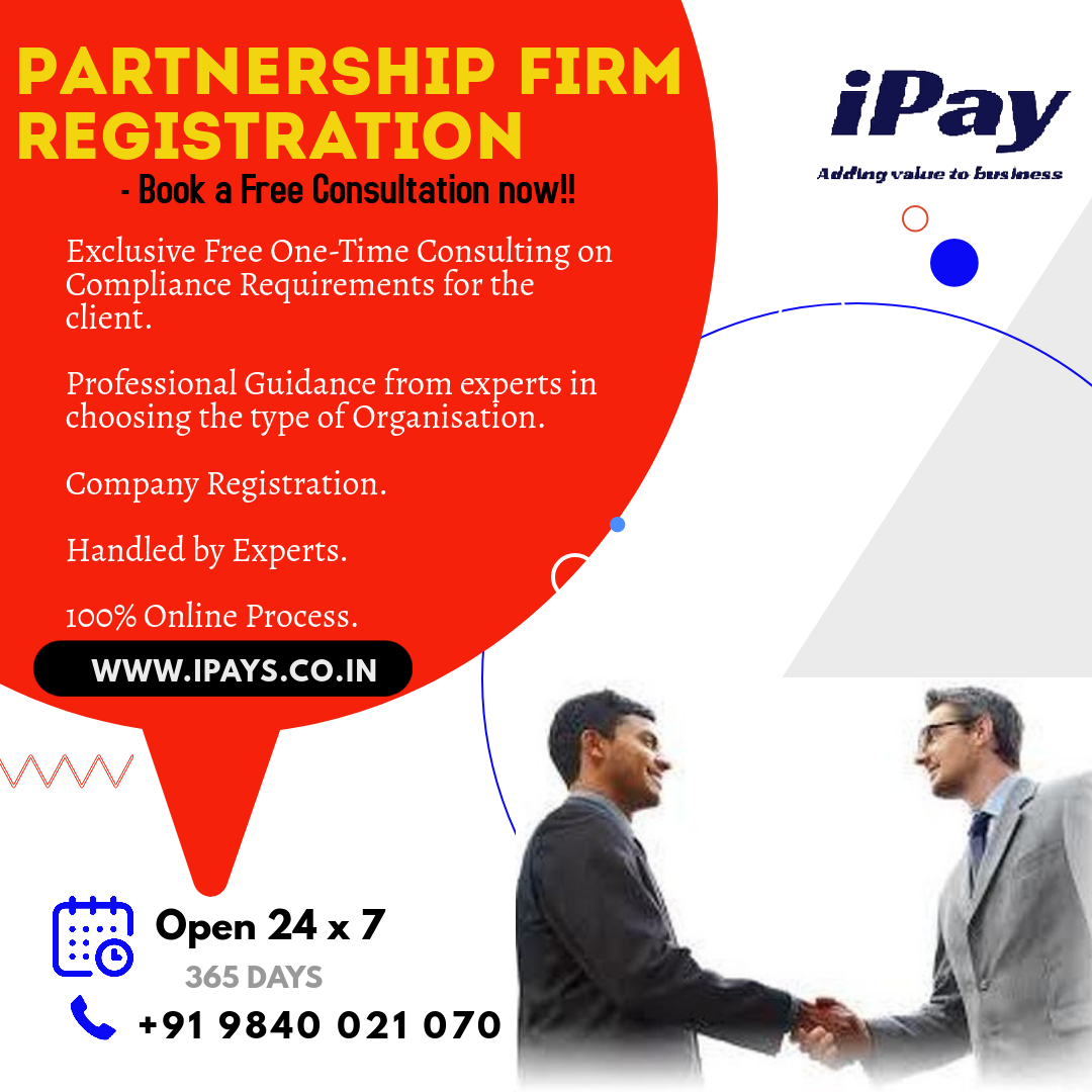 Partnership Firm Registration-Auditor-chennai-India-Legal Services-Tax Services-Charted Accountant-Company registration-Bookkeeping-Accounting-Audit Services-FSSAI-Digital Signature Certification