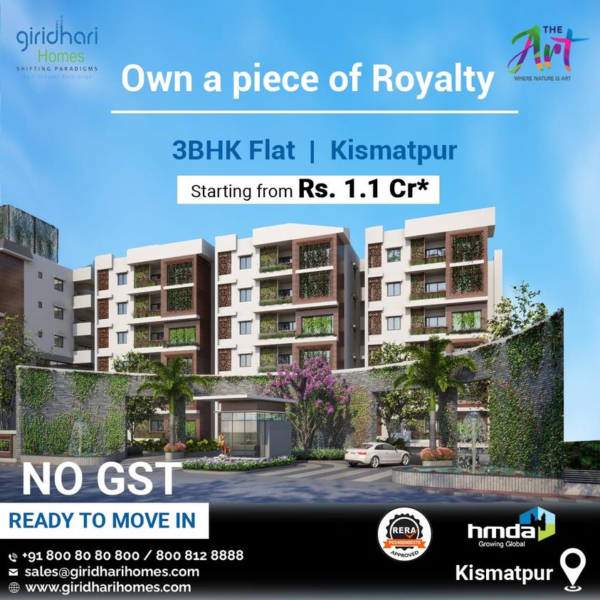 3 bhk luxury apartments in hyderabad | Giridhari Homes