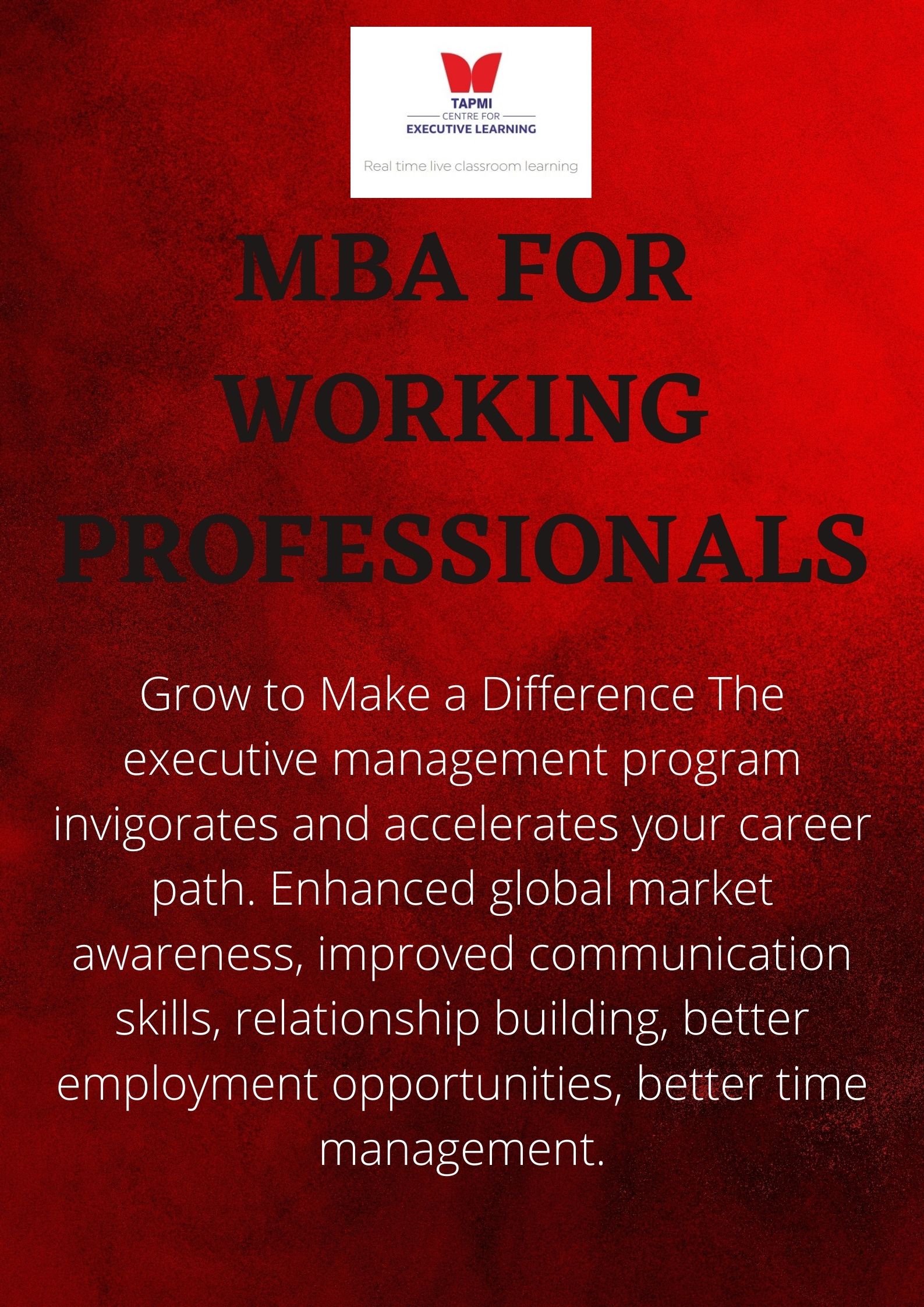 MBA for working professionals