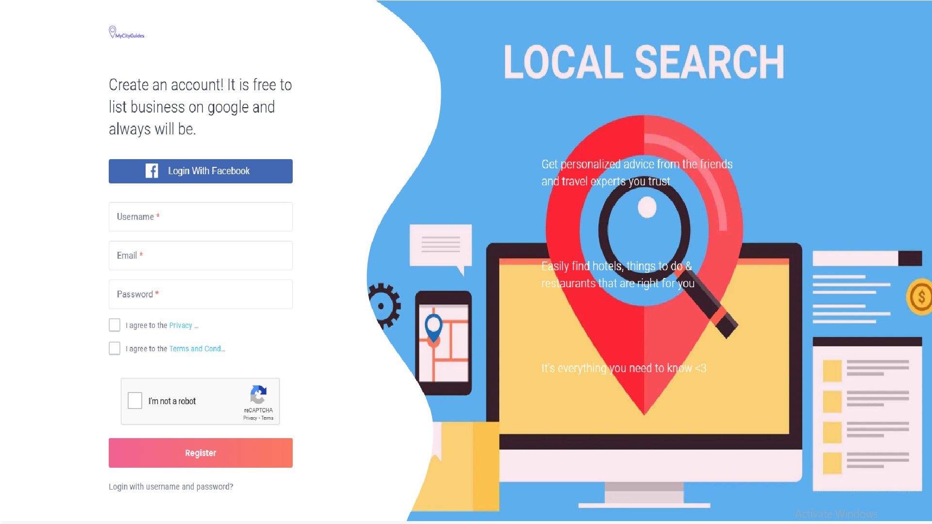 google my business login free