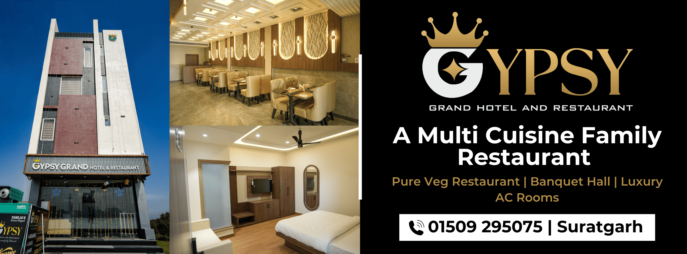 Gypsy Grand Hotel And Restaurant – Best AC Hotel, Banquet Hall And Pure Veg Restaurant in Suratgarh