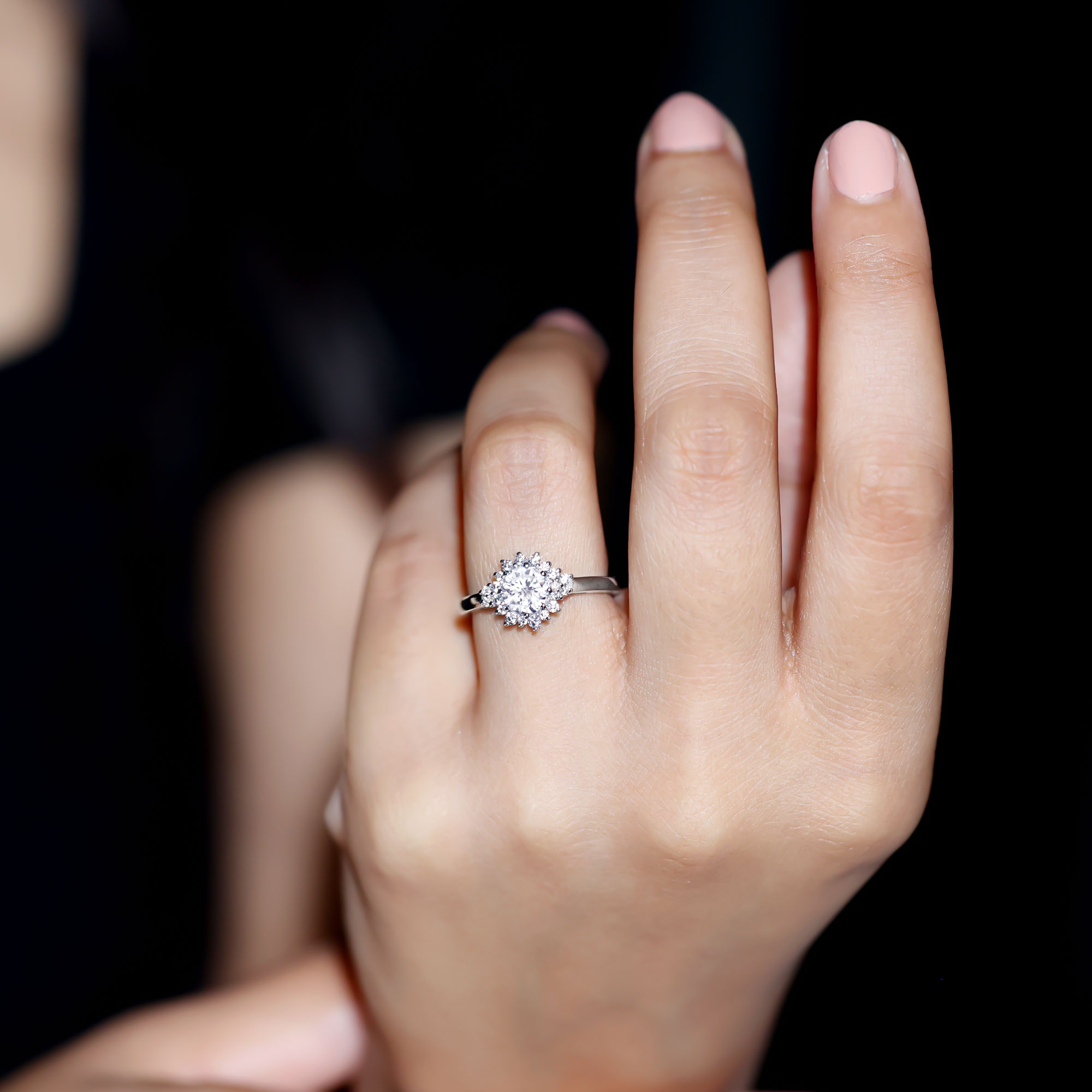 Timeless Certified 1 Carat Lab Grown Diamond Halo Ring – Elegant Lab Grown Diamond Rings