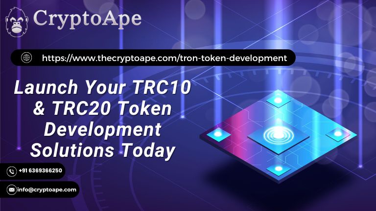 TRON Token Development Company | TRC10 & TRC20 Experts – CryptoApe