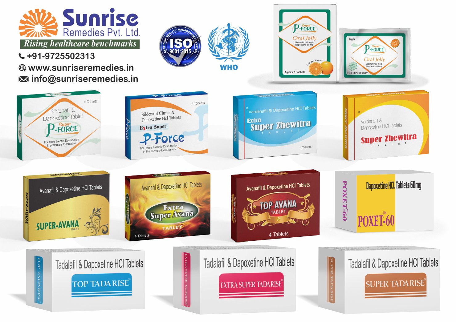 Sunrise Remedies | Erectile Dysfunction and Premature Ejaculation Pills Manufacturer Company