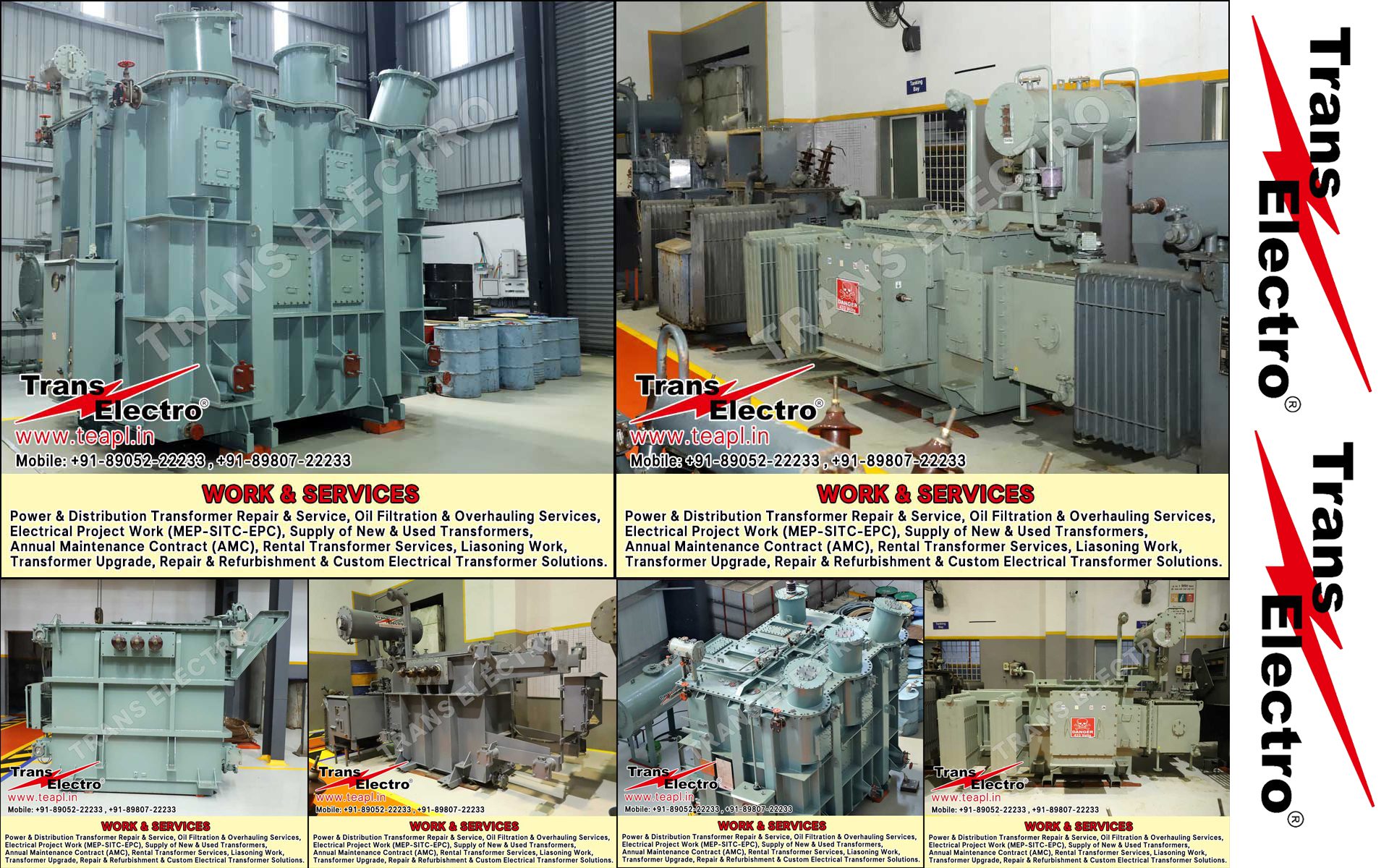 Power Transformer Repair, Service Overhauling Services company in India Gujarat Valsad +91-8905222233, +91-8980722233 https://www.teapl.in