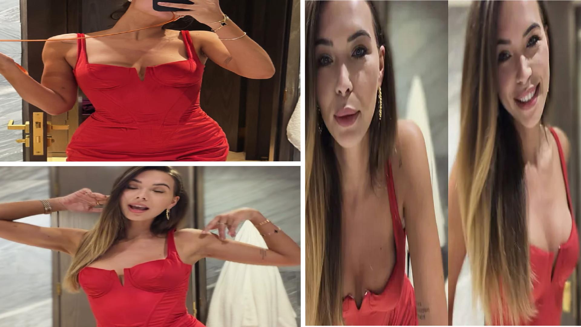 Sandra Kubicka zachwyca w Dubaju. Czerwona, zmysłowa stylizacja przyciąga uwagę fanów