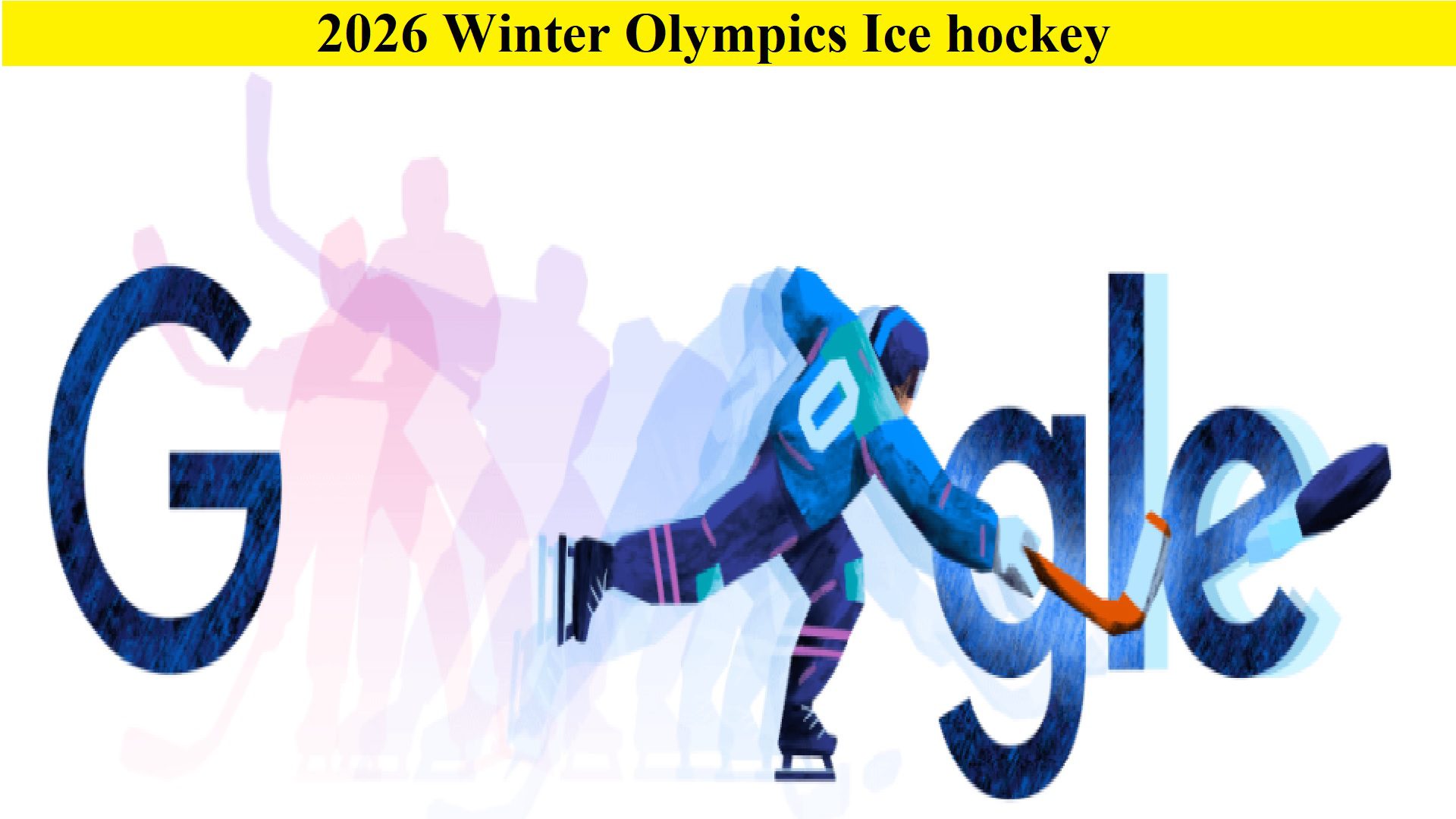 2026 Winter Olympics ice hockey Google Doodle