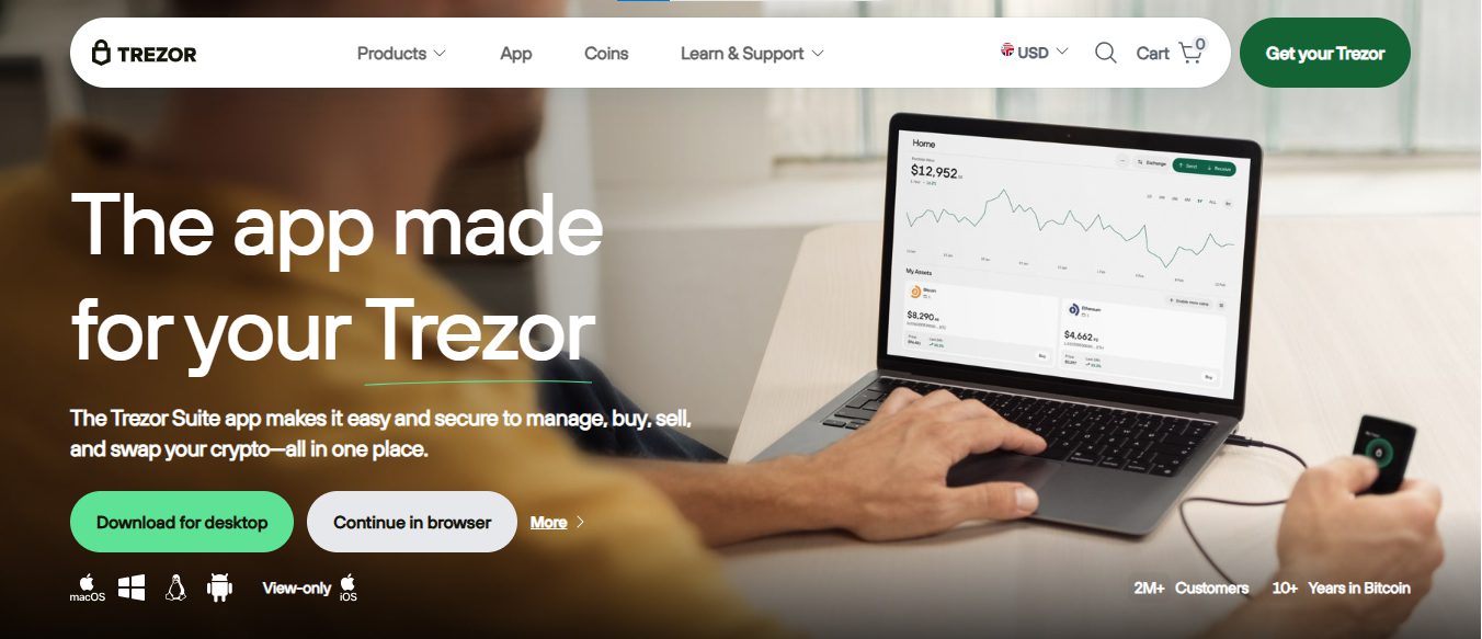 Trezor Suite – Manage Your All Crypto Coins In One Device