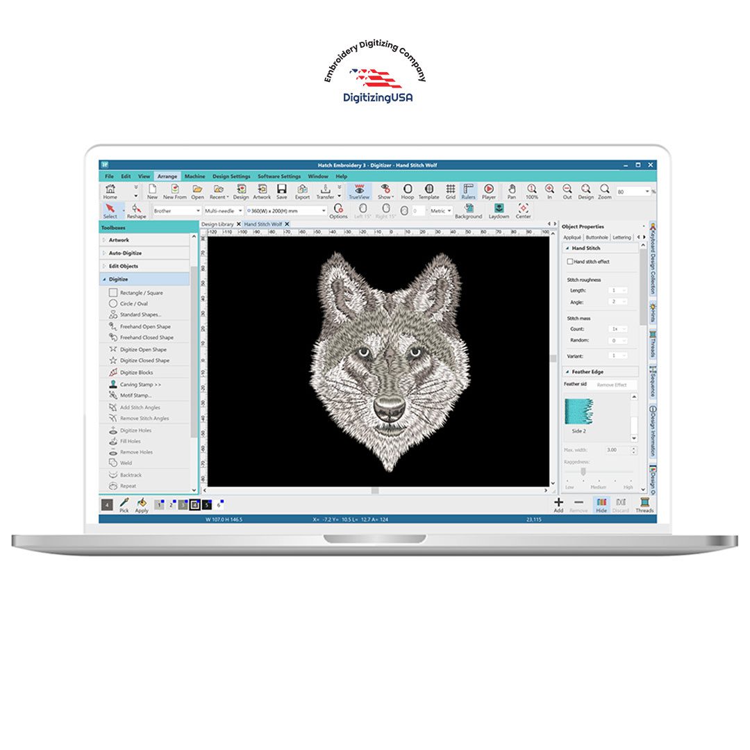 Top DST File for Embroidery Services in Digitizing USA