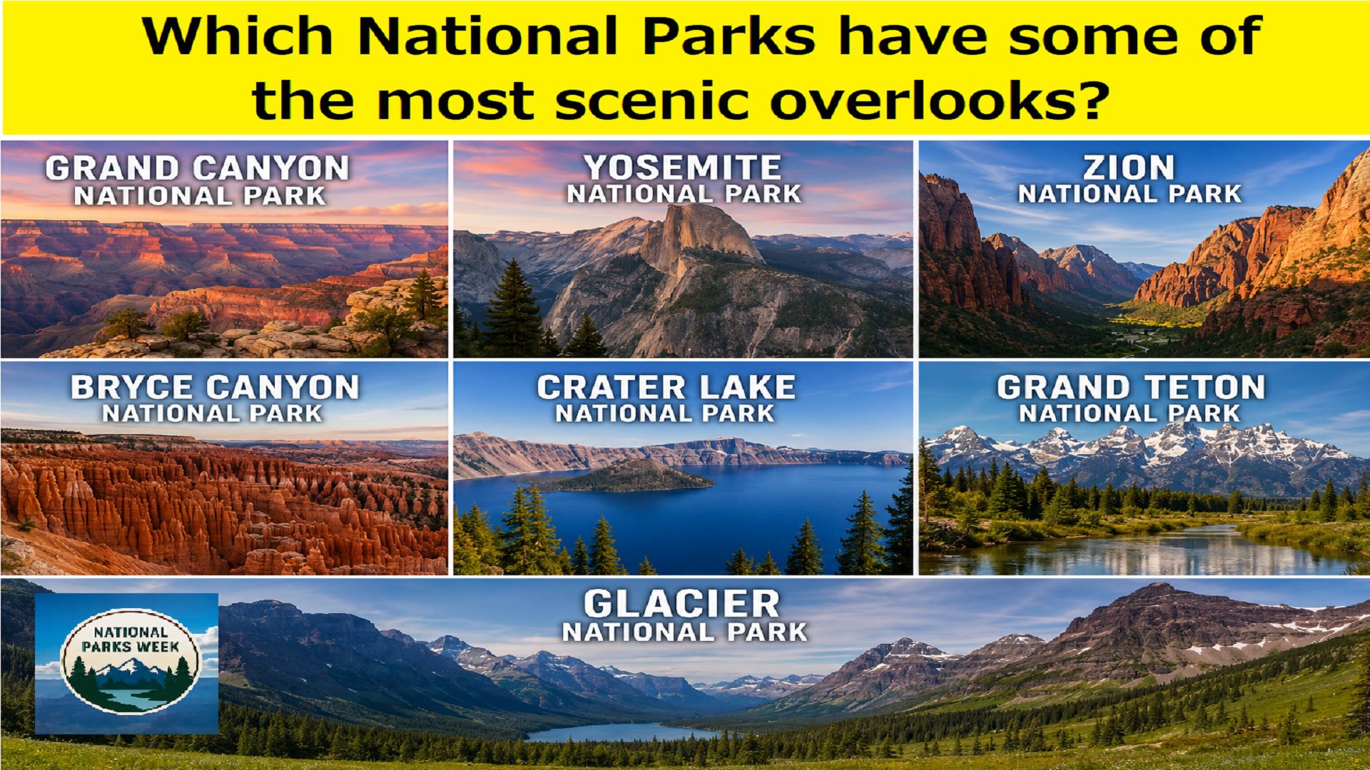 Which National Parks have some of the most scenic overlooks in the United States?